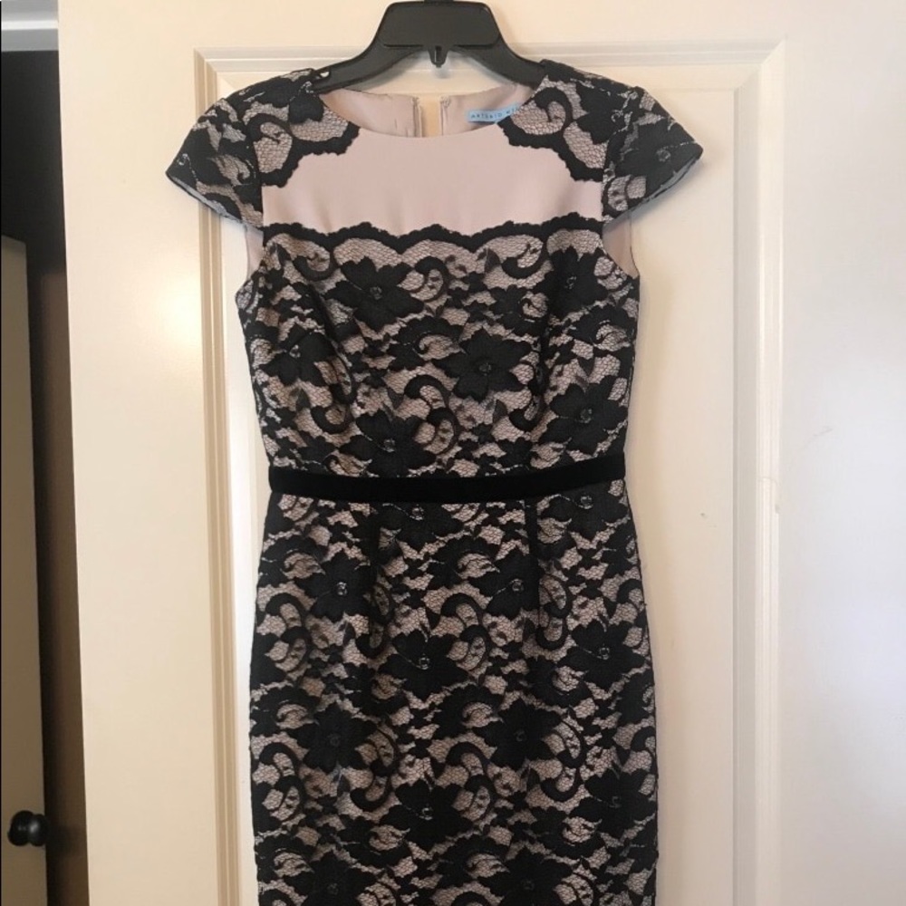 Black and Tan lace dress